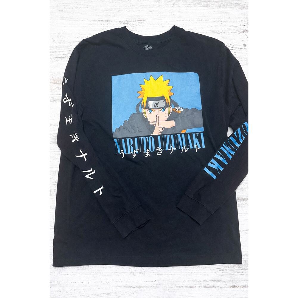 🌀 Naruto Uzumaki Long Sleeve Graphic Tee – Anime Streetwear